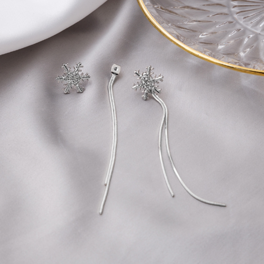 Snow light | Orecchini a fiocco di neve luminoso