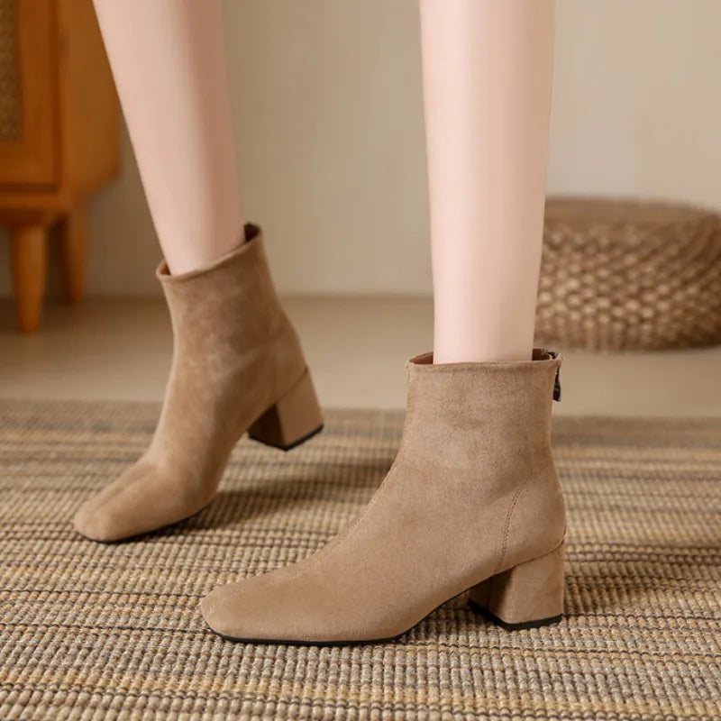 Marilena | Eleganti Stivaletti con Fodera Calda e Tacco