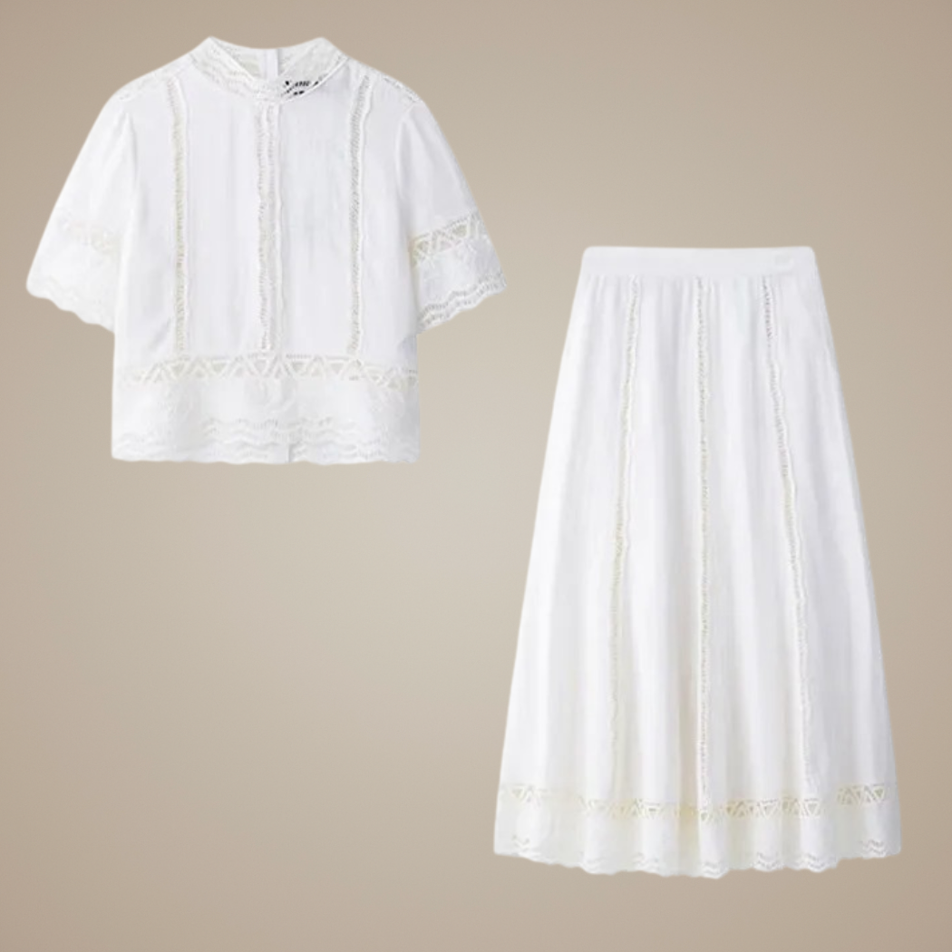 Benedetta | Completo raffinato con ricami