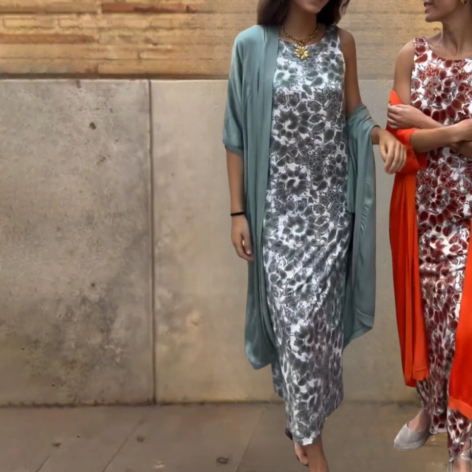 Noemi | Elegante abito lungo con cardigan abbinato in omaggio