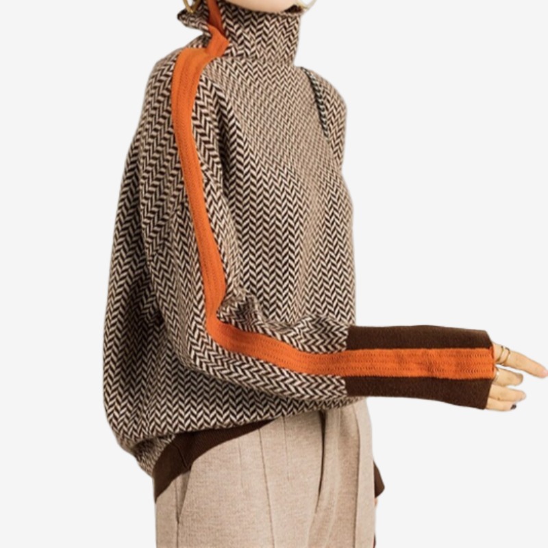 Celia™ | Maglione a Collo Alto in Maglia