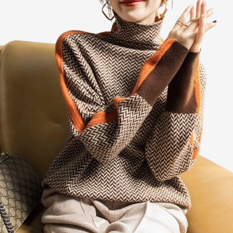 Celia™ | Maglione a Collo Alto in Maglia