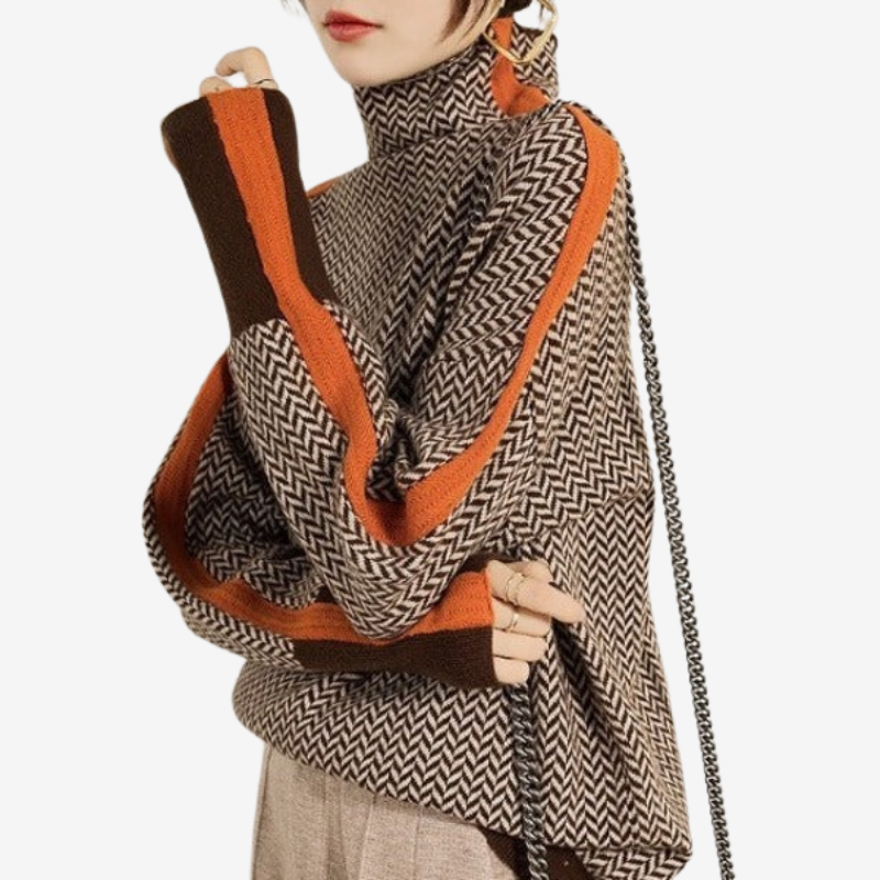 Celia™ | Maglione a Collo Alto in Maglia