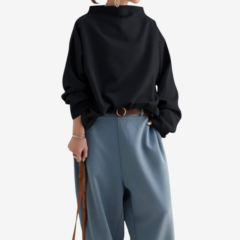 Celia™ | Top Casual con Collo Alto