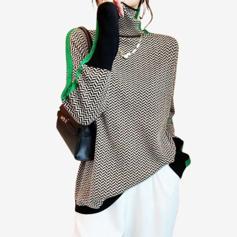 Celia™ | Maglione a Collo Alto in Maglia