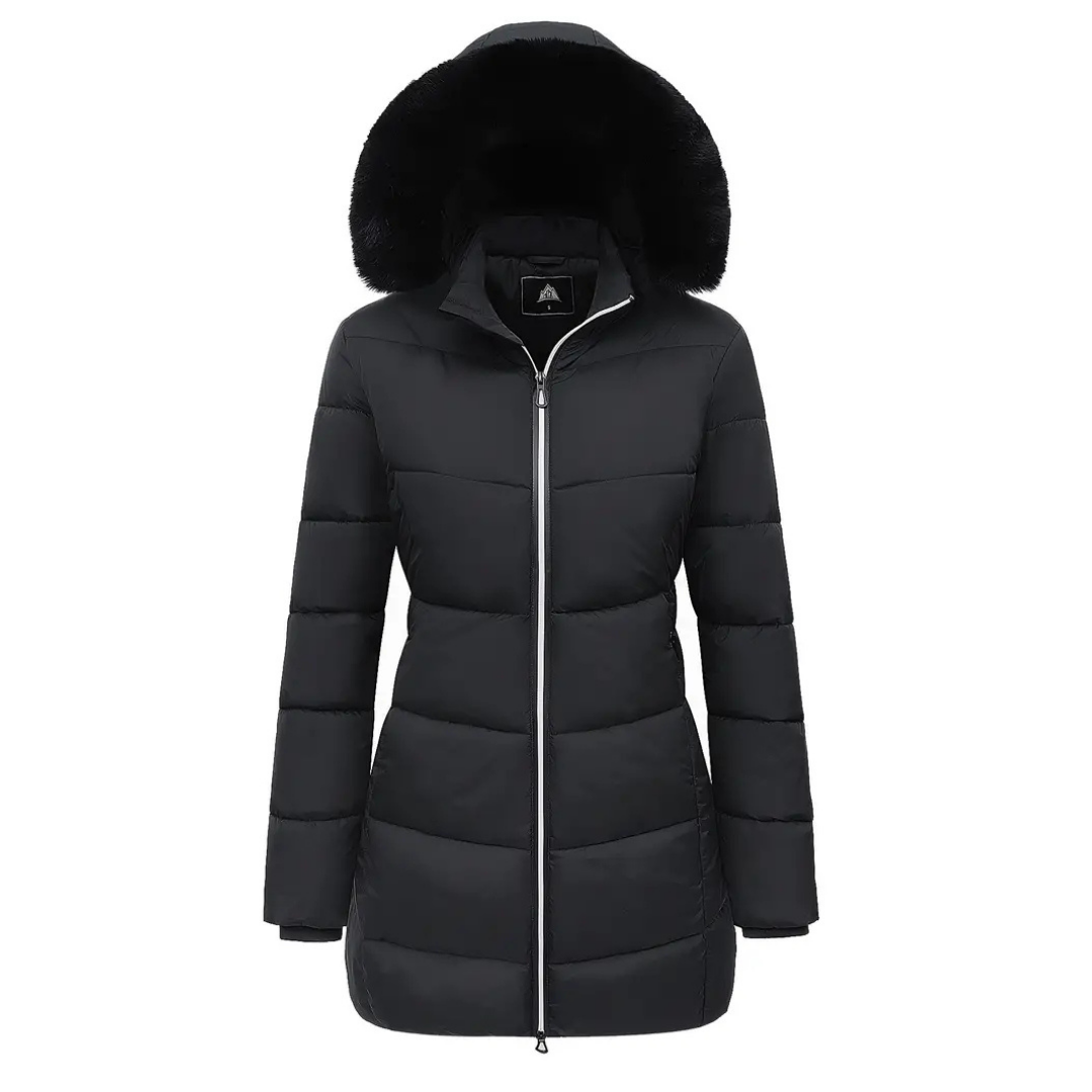 Loren™ | Cappotto invernale rivestito con cappuccio termico