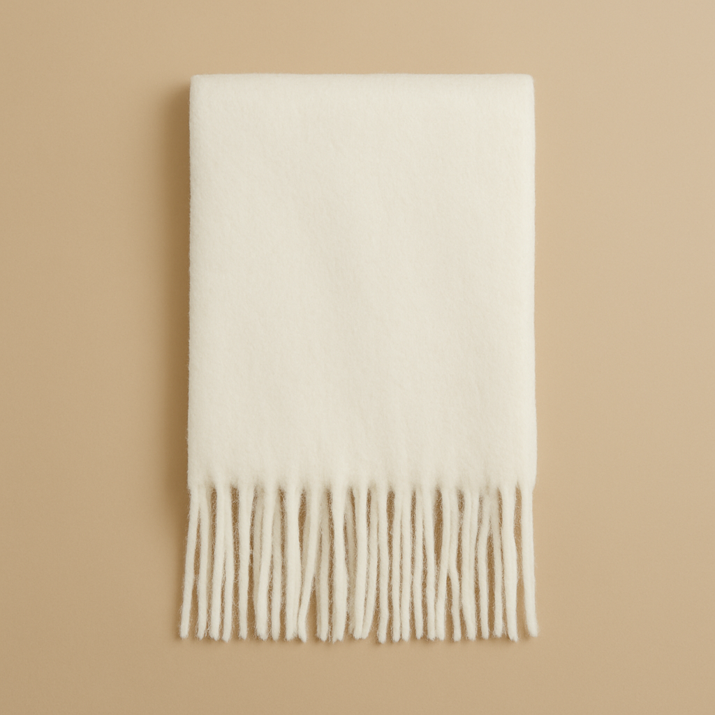 Marilena | Sciarpa Invernale di Lusso in Cashmere con Frange Classiche