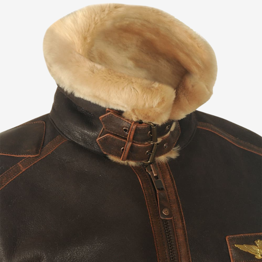 Vicenzo™ | Giacca in pelle di alta qualità con pelliccia