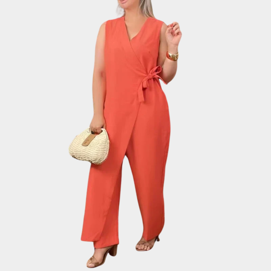 Lilianna | Tuta elegante con chiusura a incrocio artigianale