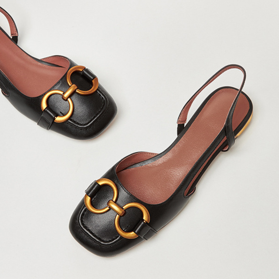 Delizia | Eleganti ballerine a tallone aperto